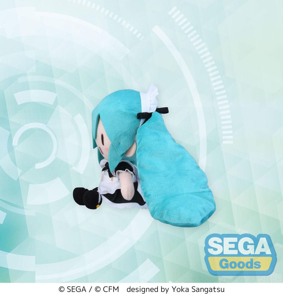 Thumbnail: Hatsune Miku Project Diva Arcade Fuwa Petit Mini Plush Figure Miku Maid Ver. (EX