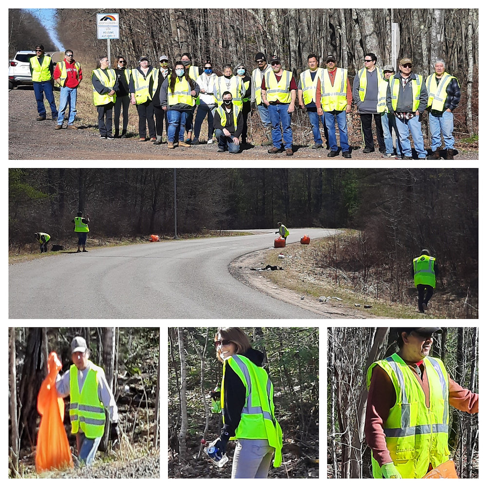 LCO Housing Authority Employees Do Their Part with Roadside Clean Up