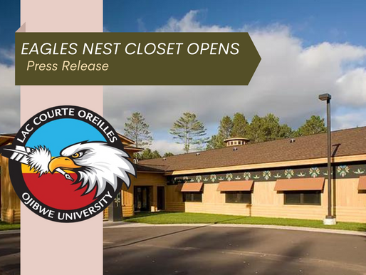 Eagle’s Nest Closet Opens at LCO Ojibwe University