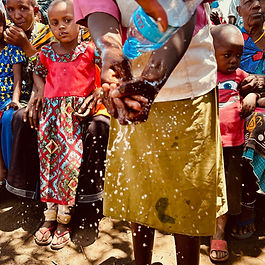 Teaching proper handwashing in Tanzania 