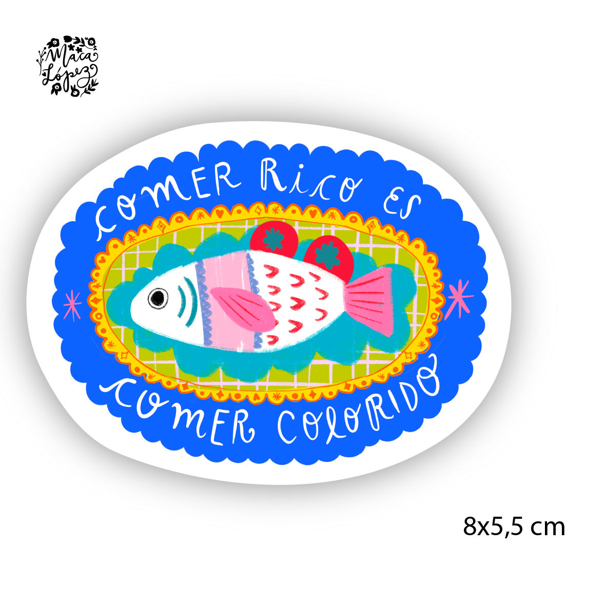 Sticker Comer Rico