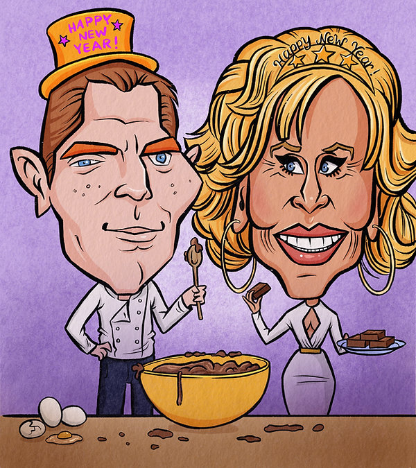 Bobby Flay and Jane Fonda