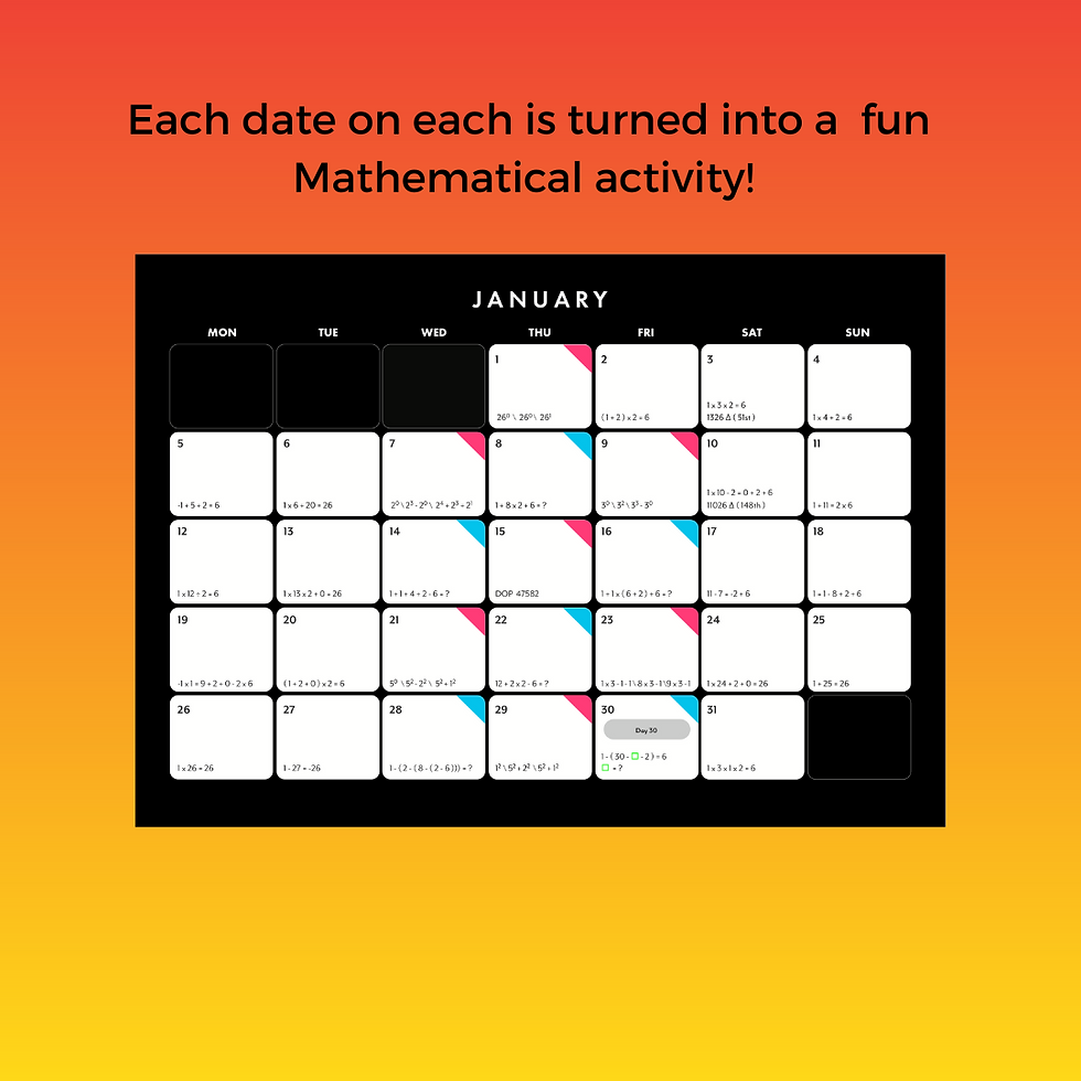 Thumbnail: 2026 Mathematicalendar MMDD (USA) format