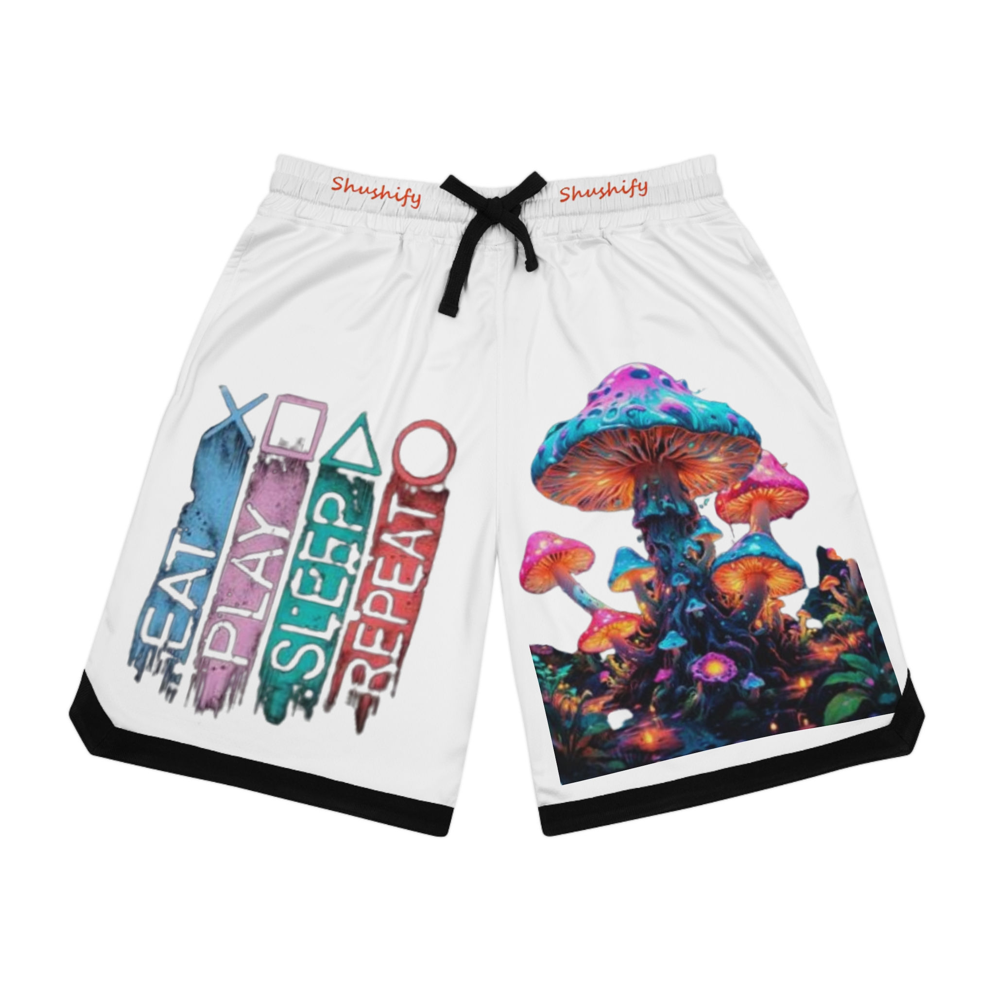 Fantasy Basketball Rib Shorts - Shushify Vibes