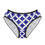Thumbnail: Elegant Lace Trim Women's Briefs - Blue & White Pattern