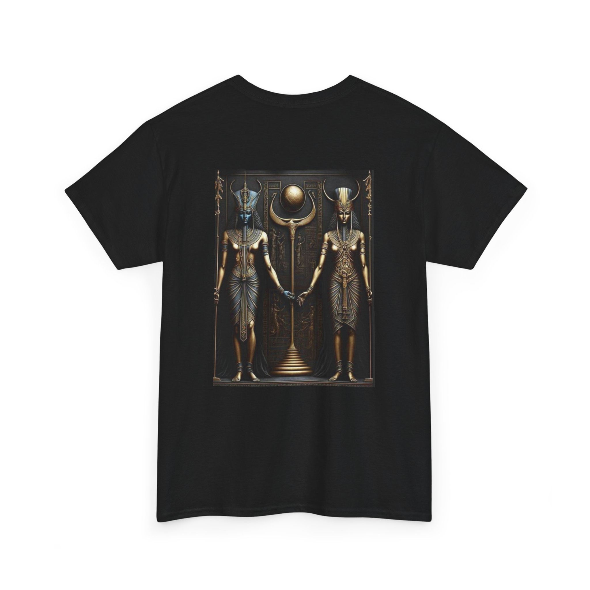 Unisex Heavy Cotton Tee - Mystical Egyptian Gods Design