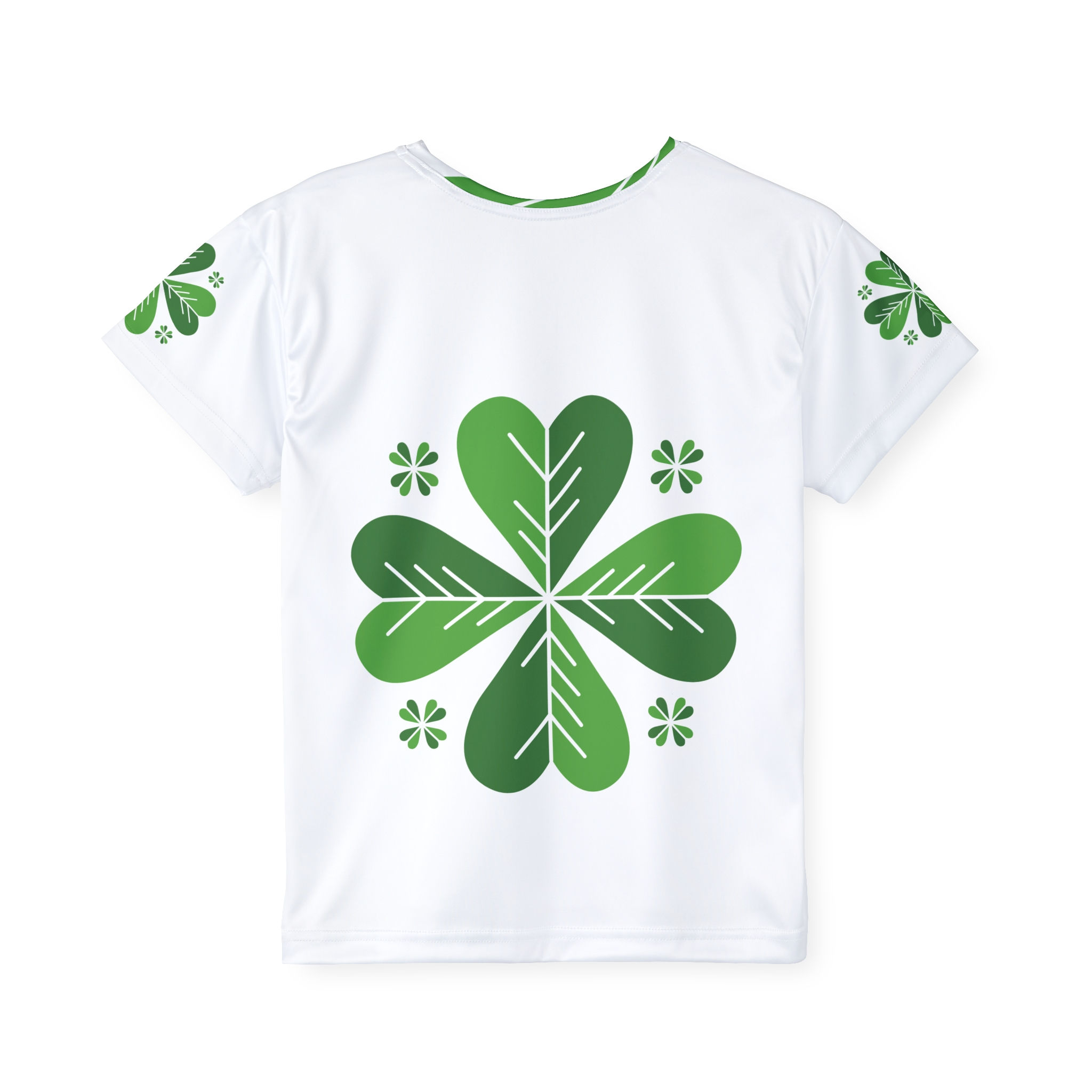 Kids St. Patrick's Day Sports Jersey - Green Shamrock Design
