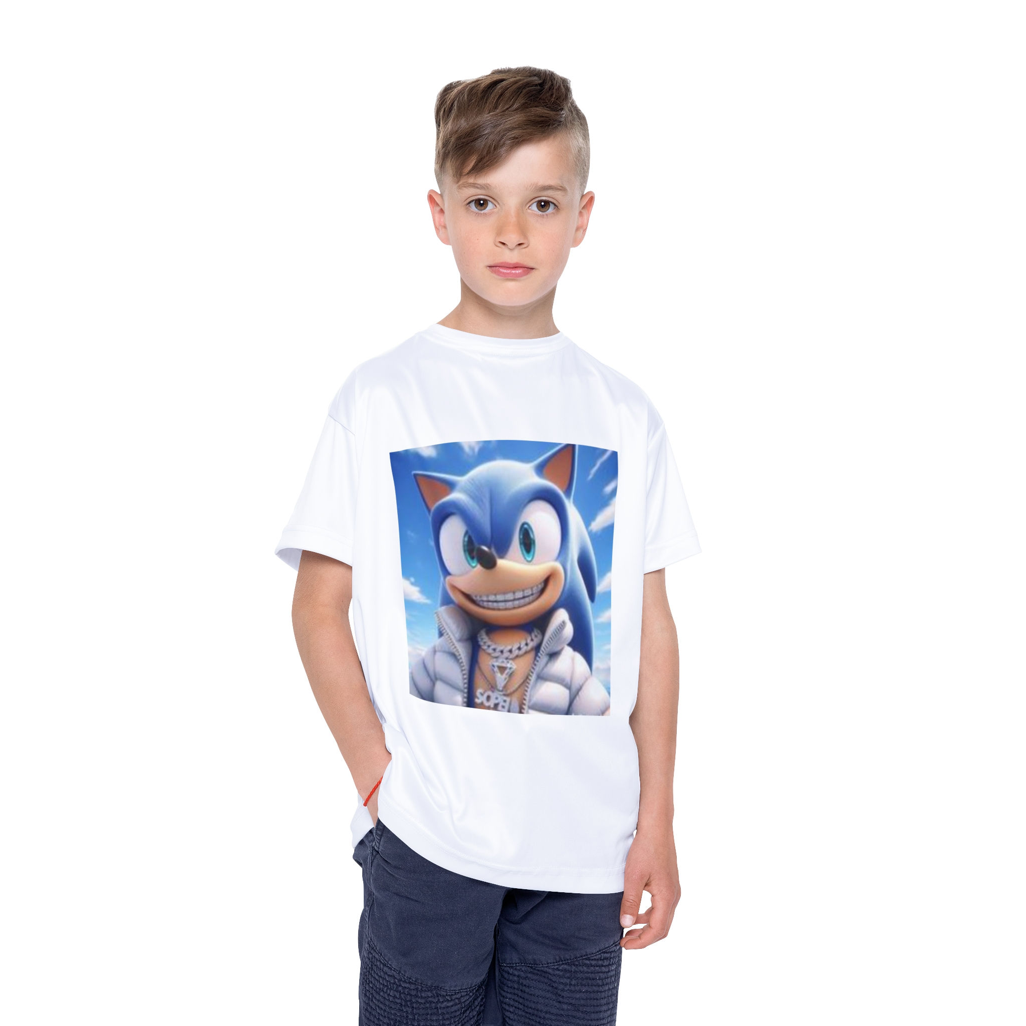 Kids Sonic Sports Jersey - Cool & Energetic Design for Young Fans