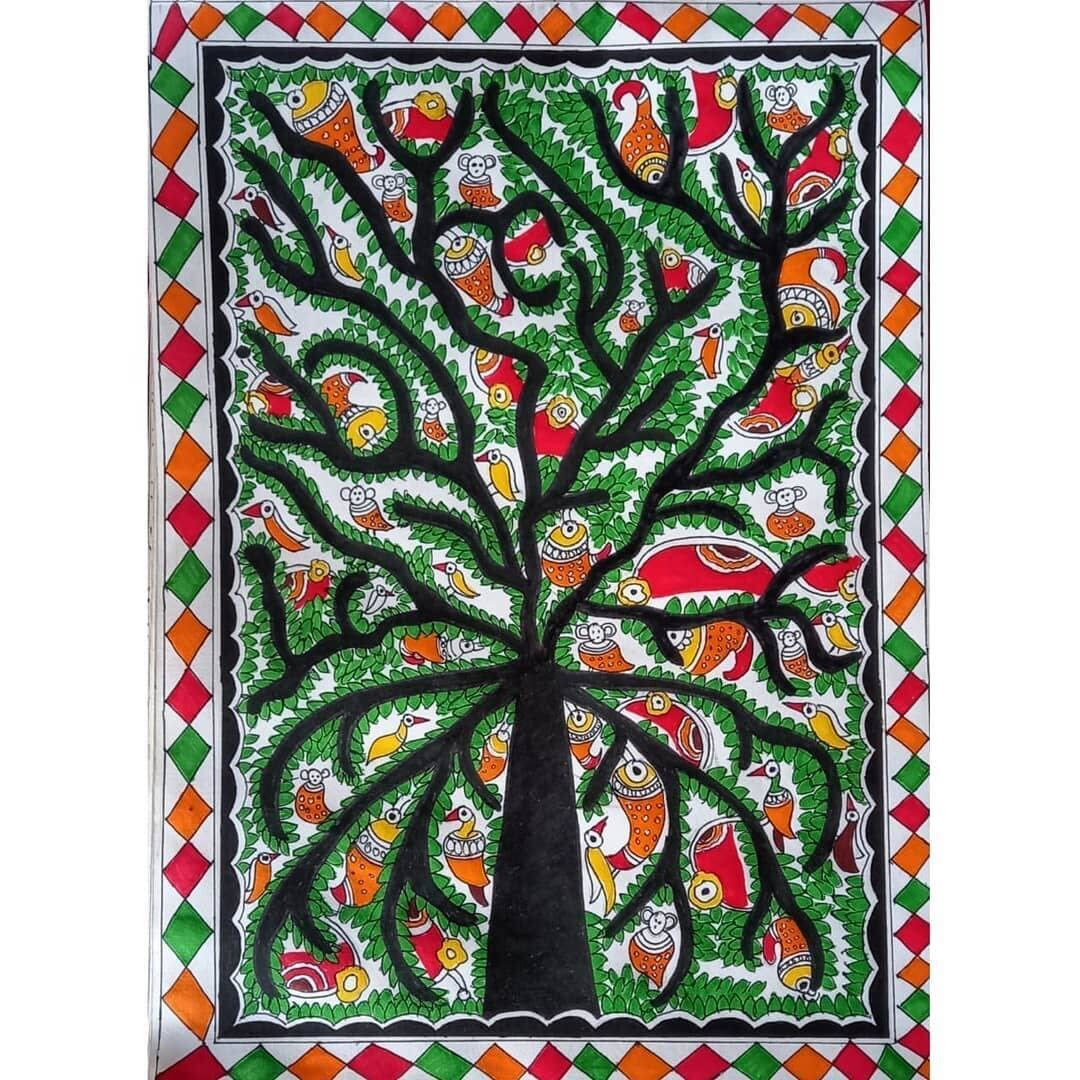Madhubani Painting (#6 Art by Raja)