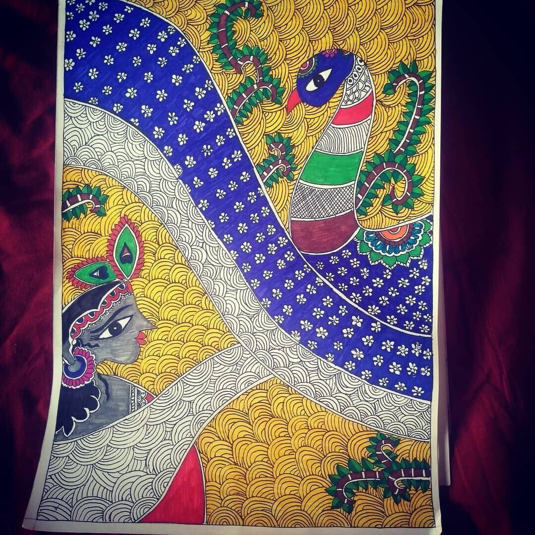 Madhubani Painting (#4 Art by Raja)