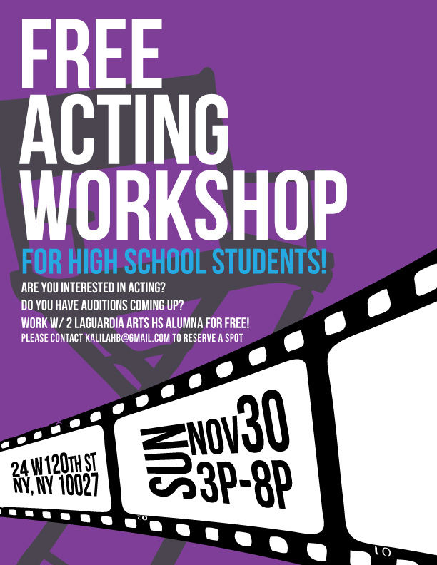 Flyer, Acting Workshop