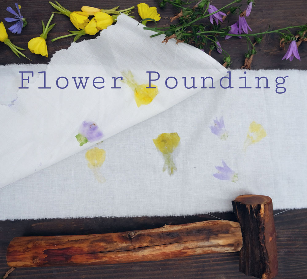 Flower Pounding fabric art