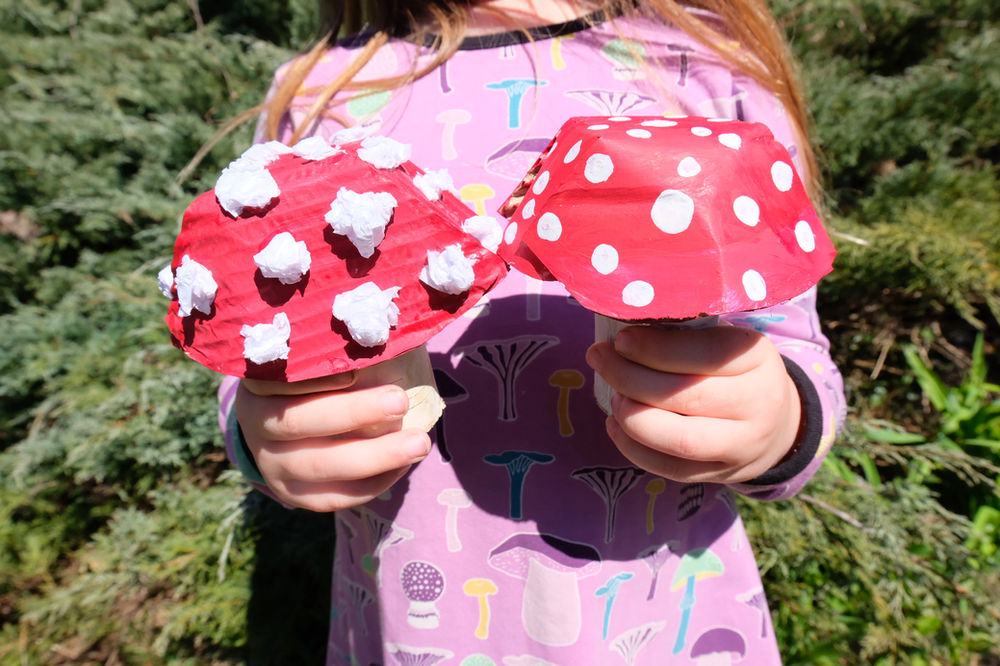 Recycled Mushroom Craft