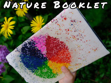 Rainbow Wheel Nature Booklet - with melted crayons