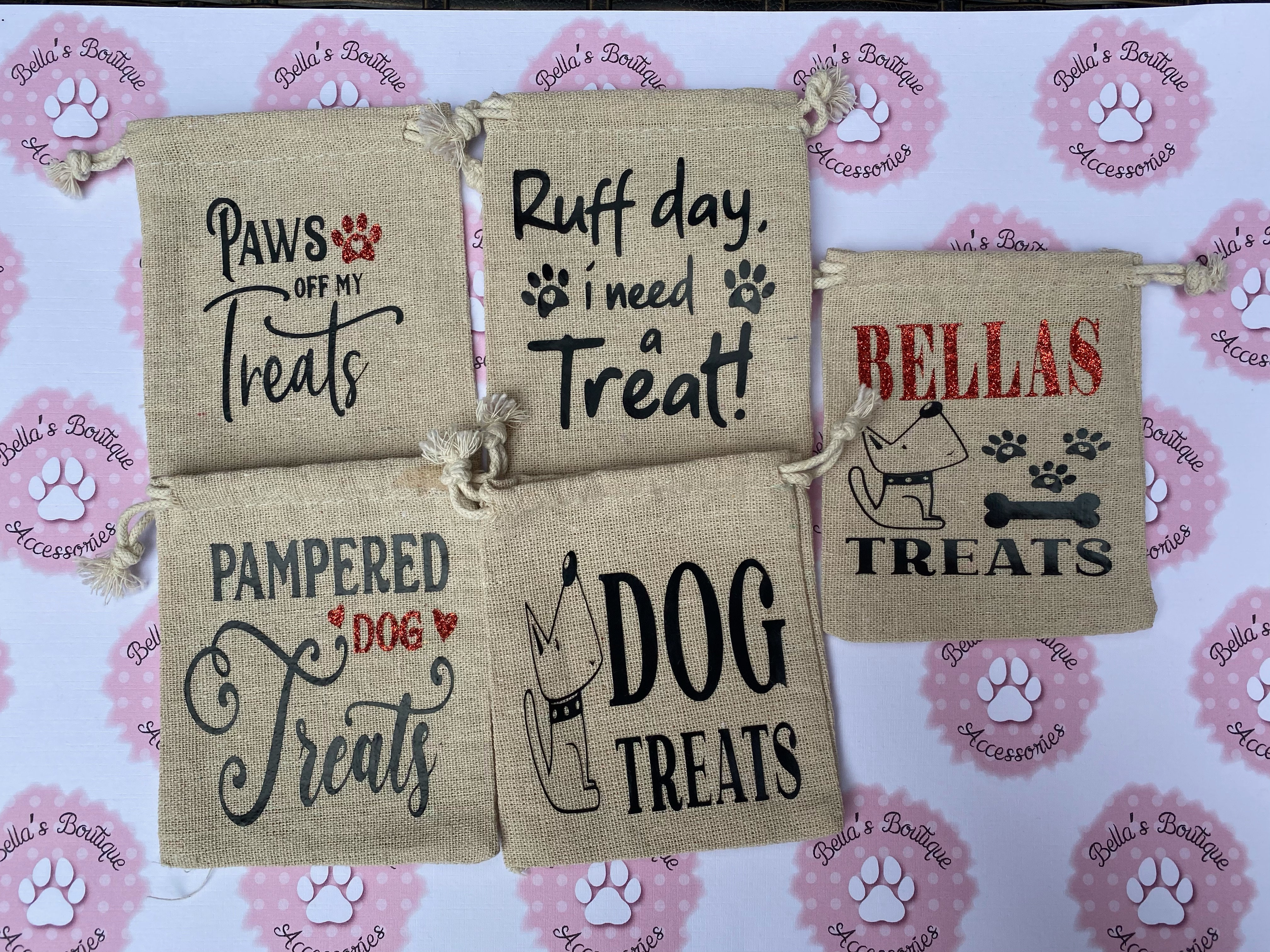 personalised dog treat bags
