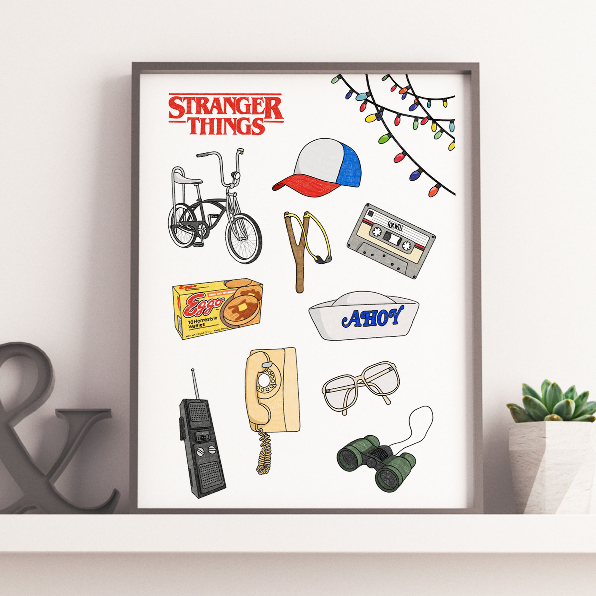 Lámina objetos Stranger Things