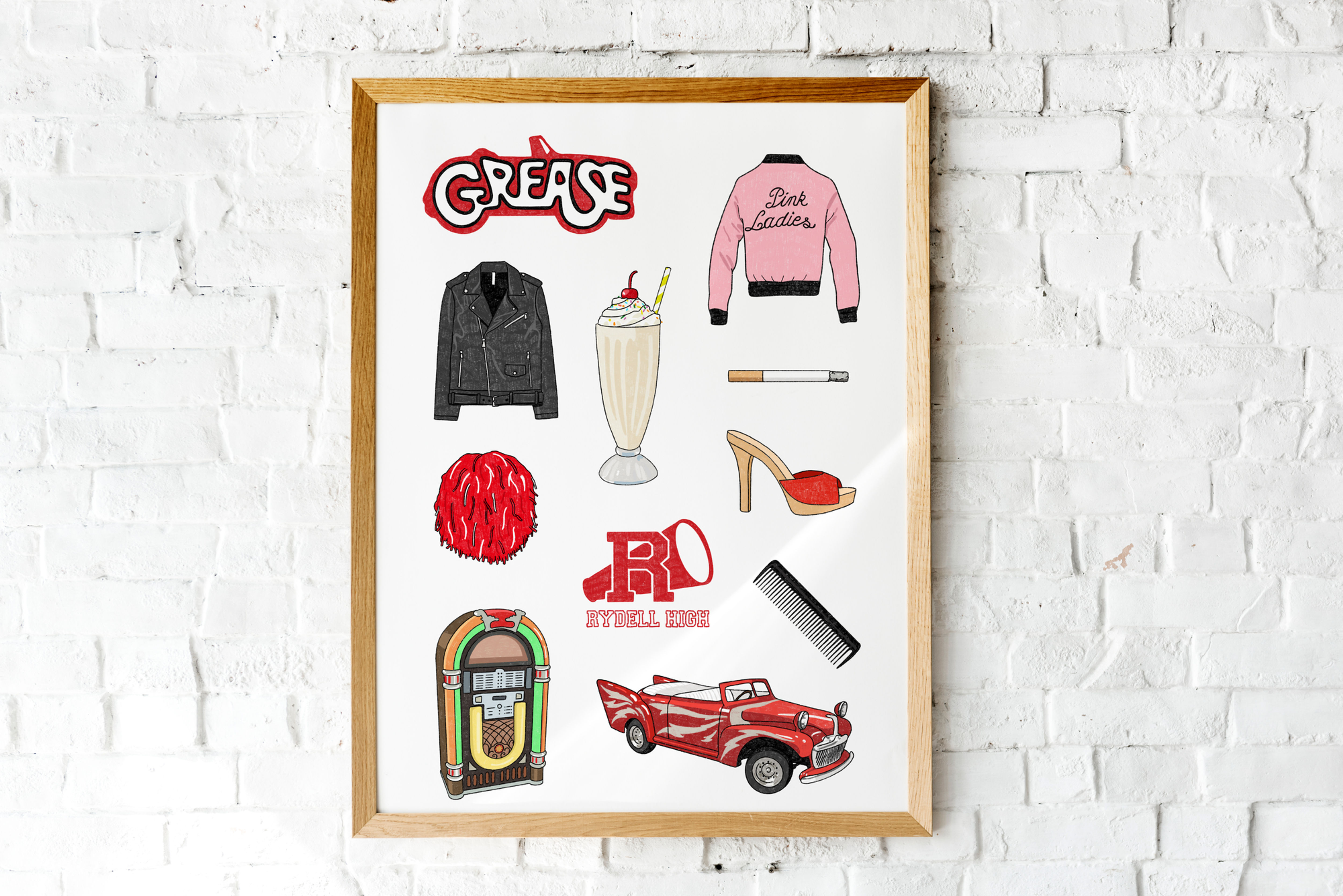 Lámina objetos Grease