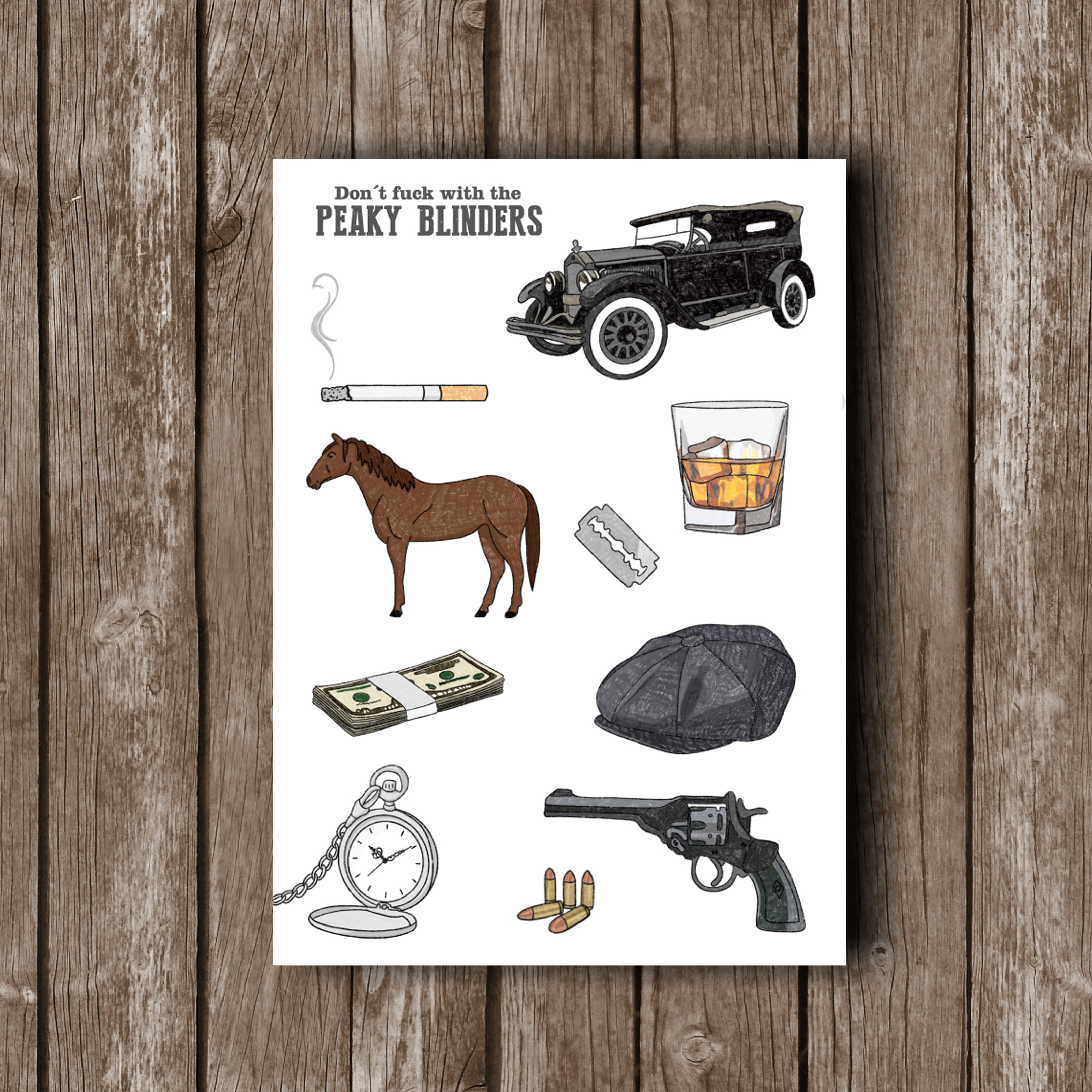 Lámina objetos Peaky Blinders