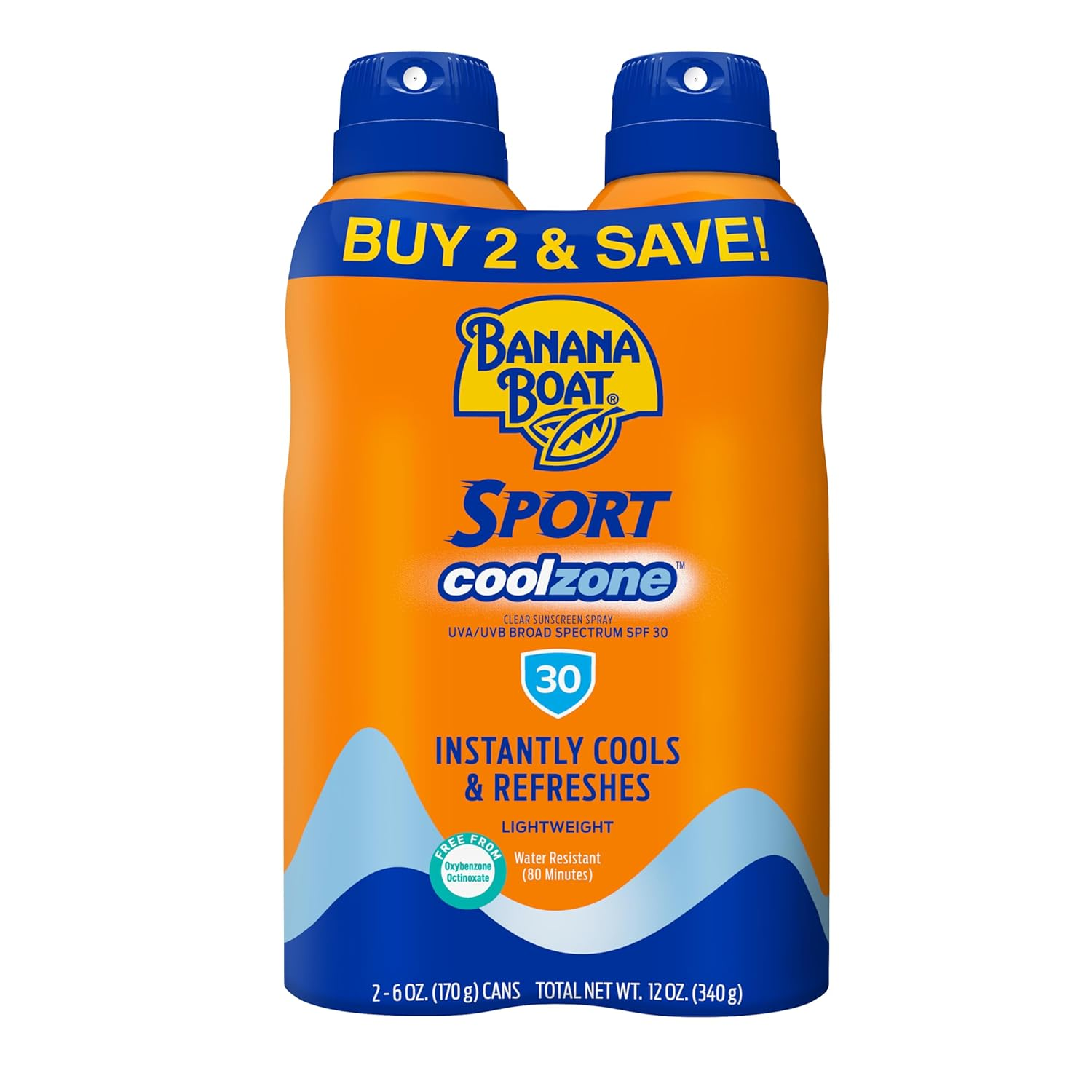 Sport Cool Zone SPF 30 Sunscreen Spray Twin Pack | Spray Sunscreen SPF 30, Sunbl