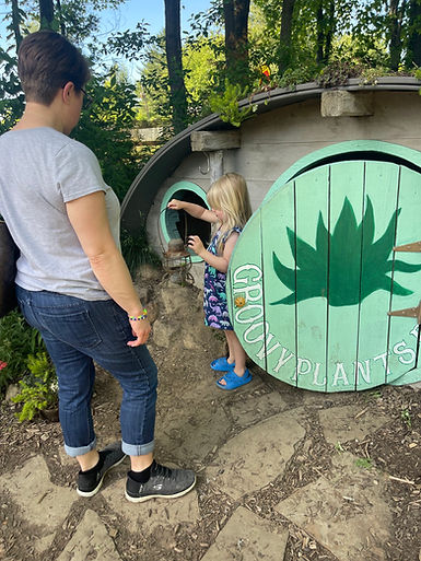 Dr. Jessica's daughter showing her a toy she found during one of their adventures