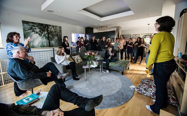 My sister doing the big reveal in front of everyone