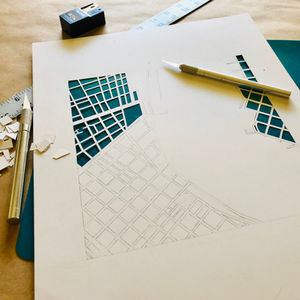 Multilayered Paper Cut Maps