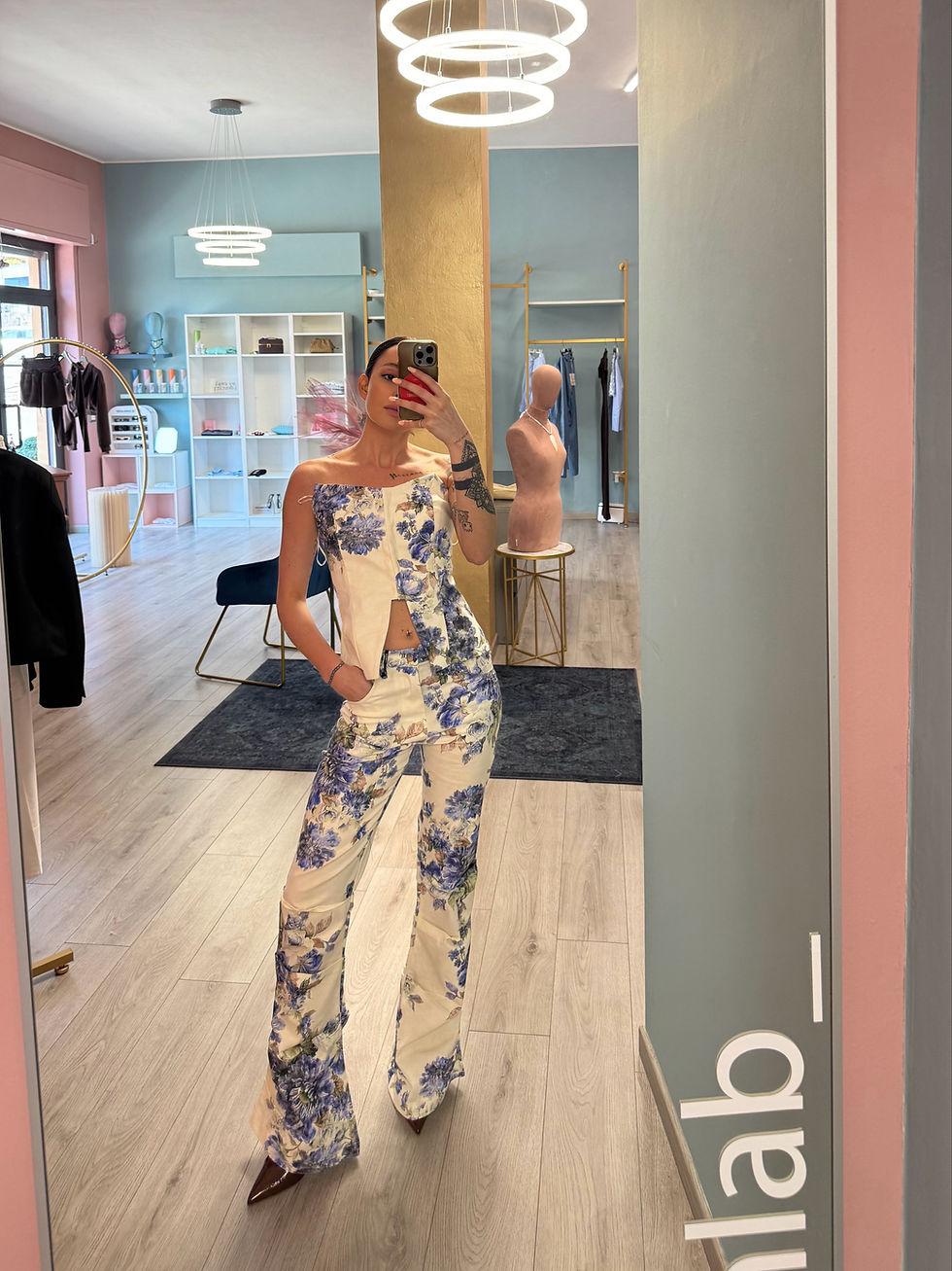 Miniatura: Pantaloni stampa fiori