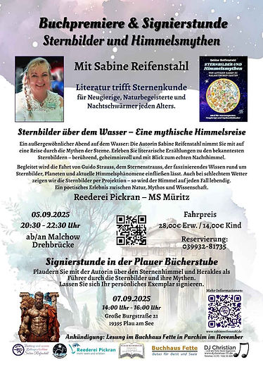 Flyer Sternbilder über dem Wasser