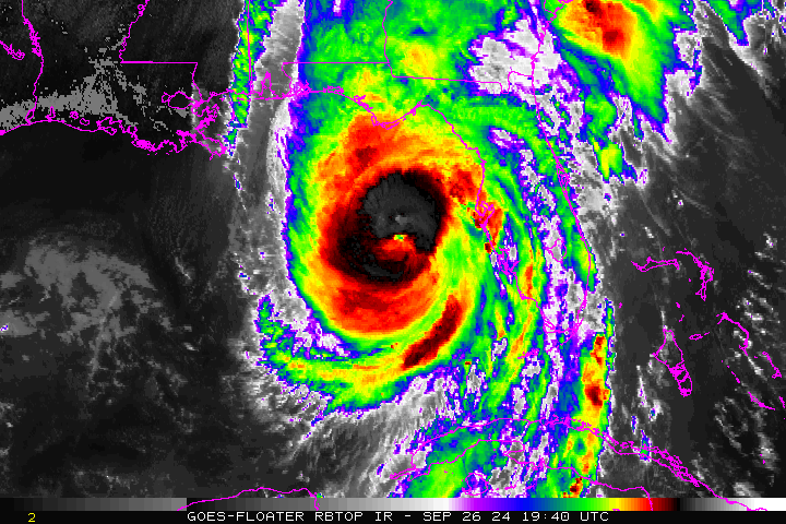 Mappa dell'uragano Helene