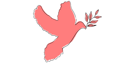colombe rose logo de l'inspirante