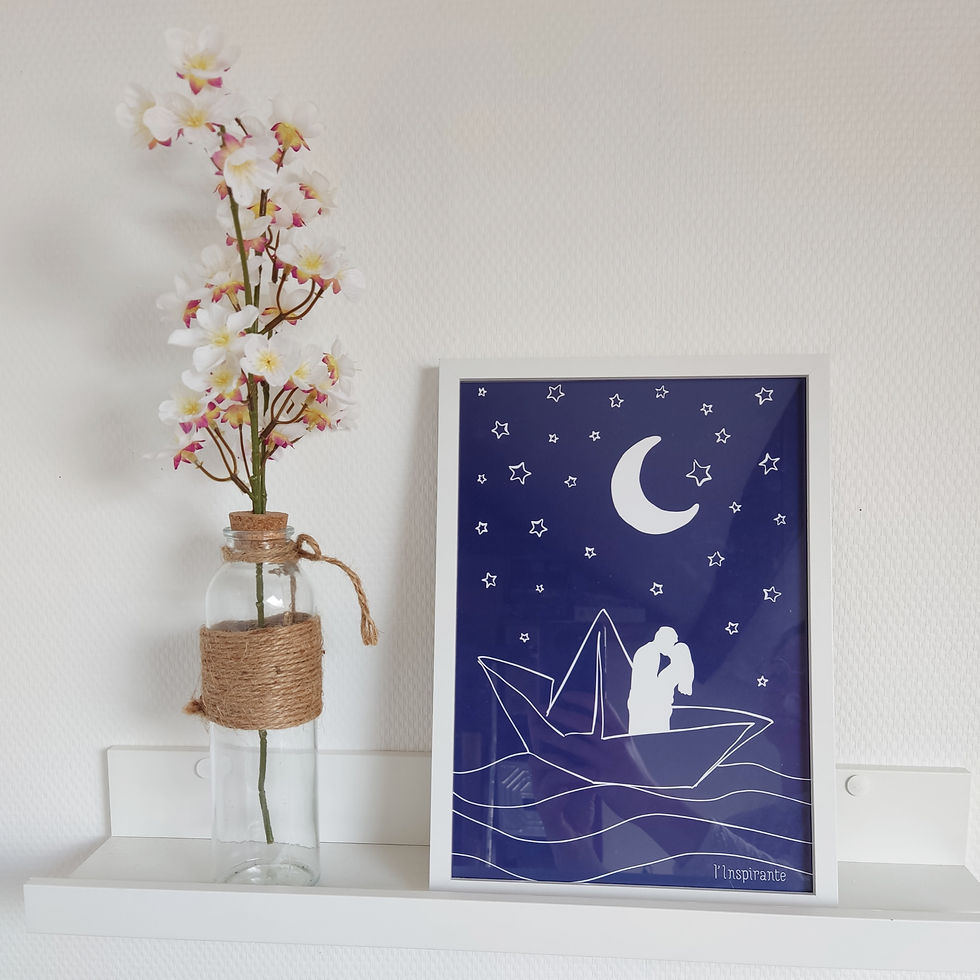 cadre BLANC pour encadrer une illustration 21X30cm