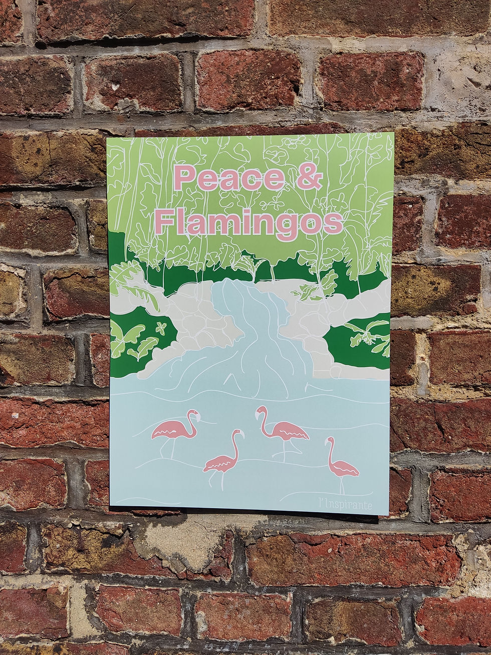 Miniature : affiche décorative illustration flamant rose
