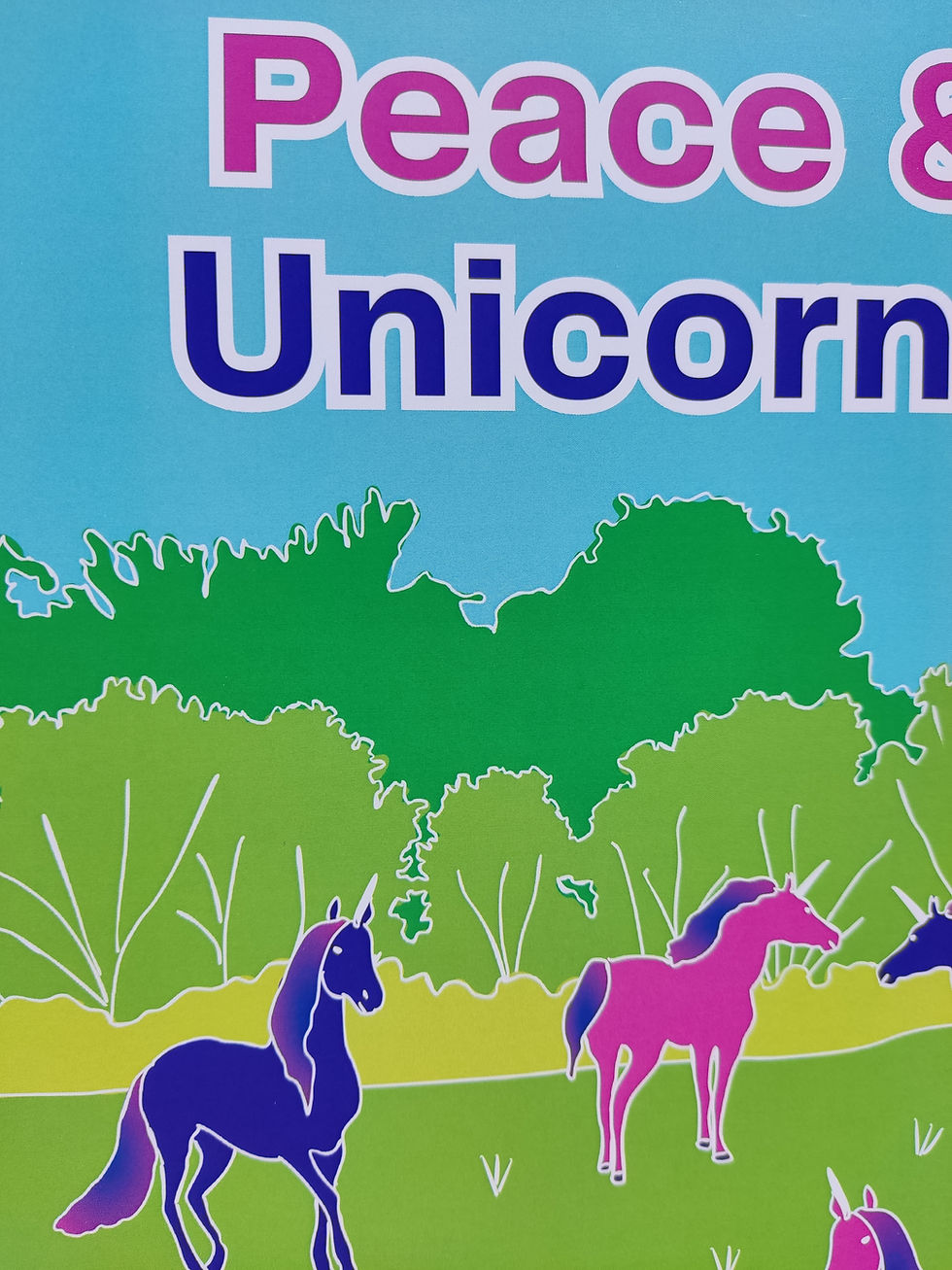 Miniature : affiche décorative illustration licornes