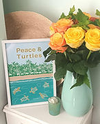 affiche décorative française tortues dessinée par Sarah créatrice artisane et imprimée en France