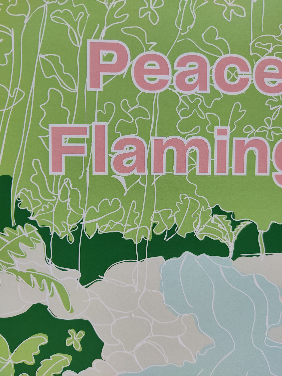 Miniature : affiche décorative illustration flamant rose