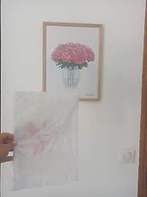 affiche décorative française bouquet de fleurs dessinée par Sarah créatrice artisane et imprimée en France