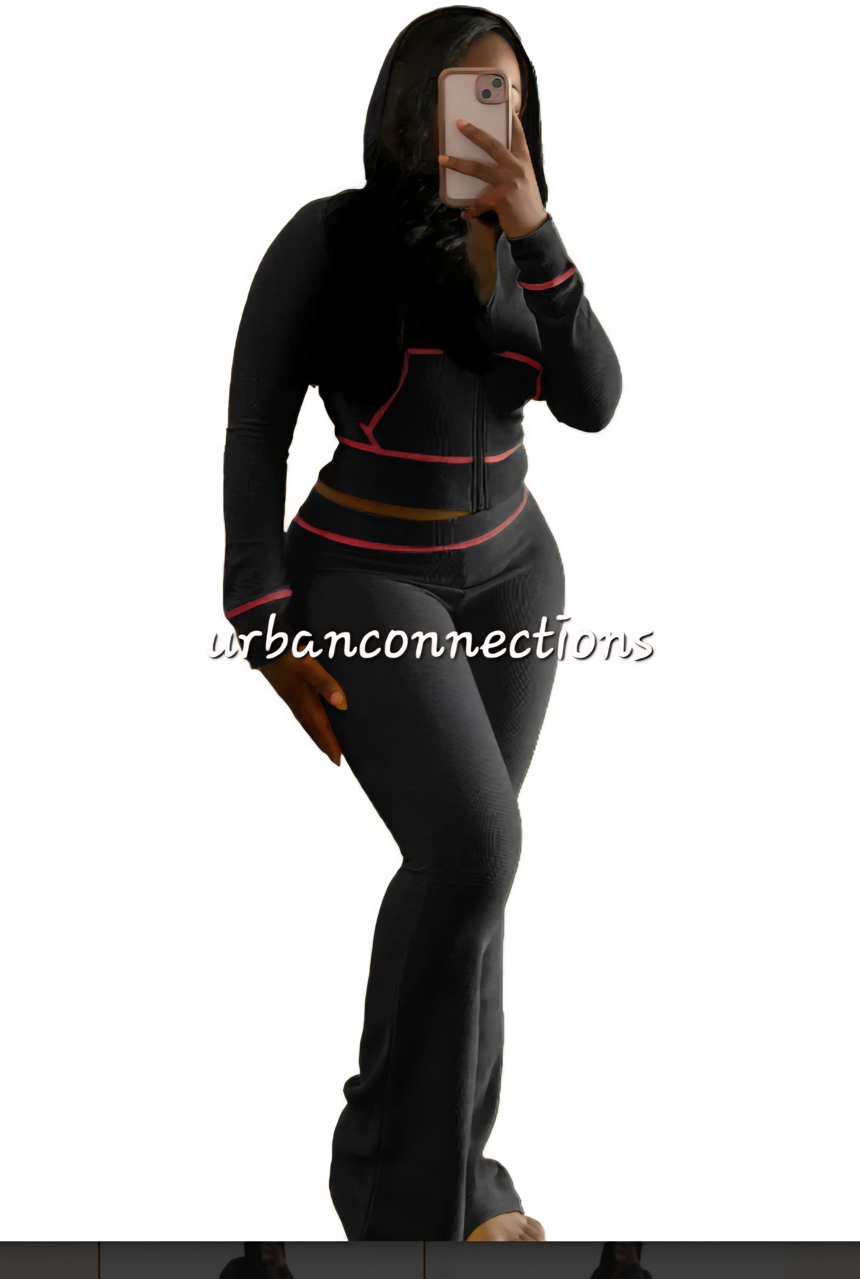 Cropped hoodie & high waisted flair