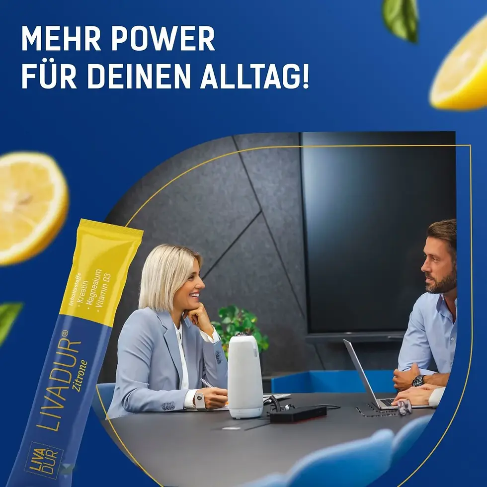 Miniaturbild: LIVADUR® Zitronengeschmack - Aktivkomplex mit Kreatin, Magnesium u. Vitamin D3