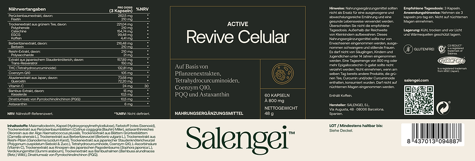 Miniaturbild: Active Revive Celular - Natürliches Anti-Aging - 60 Kapseln - Salengei™