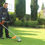 Thumbnail: Man trims the green grass with a trimmer in a sunny garden.