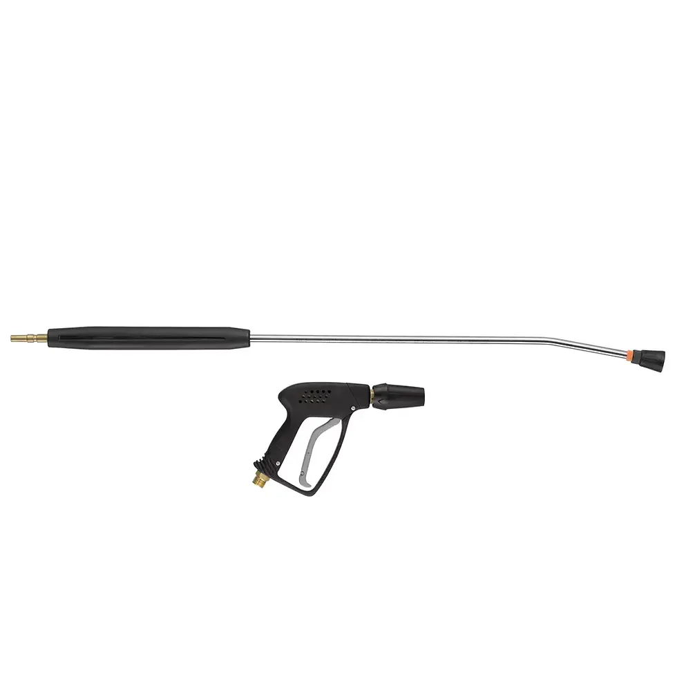 Thumbnail: Zwarte hogedrukreiniger pistool en lans apparatuur. De Jong Techniek