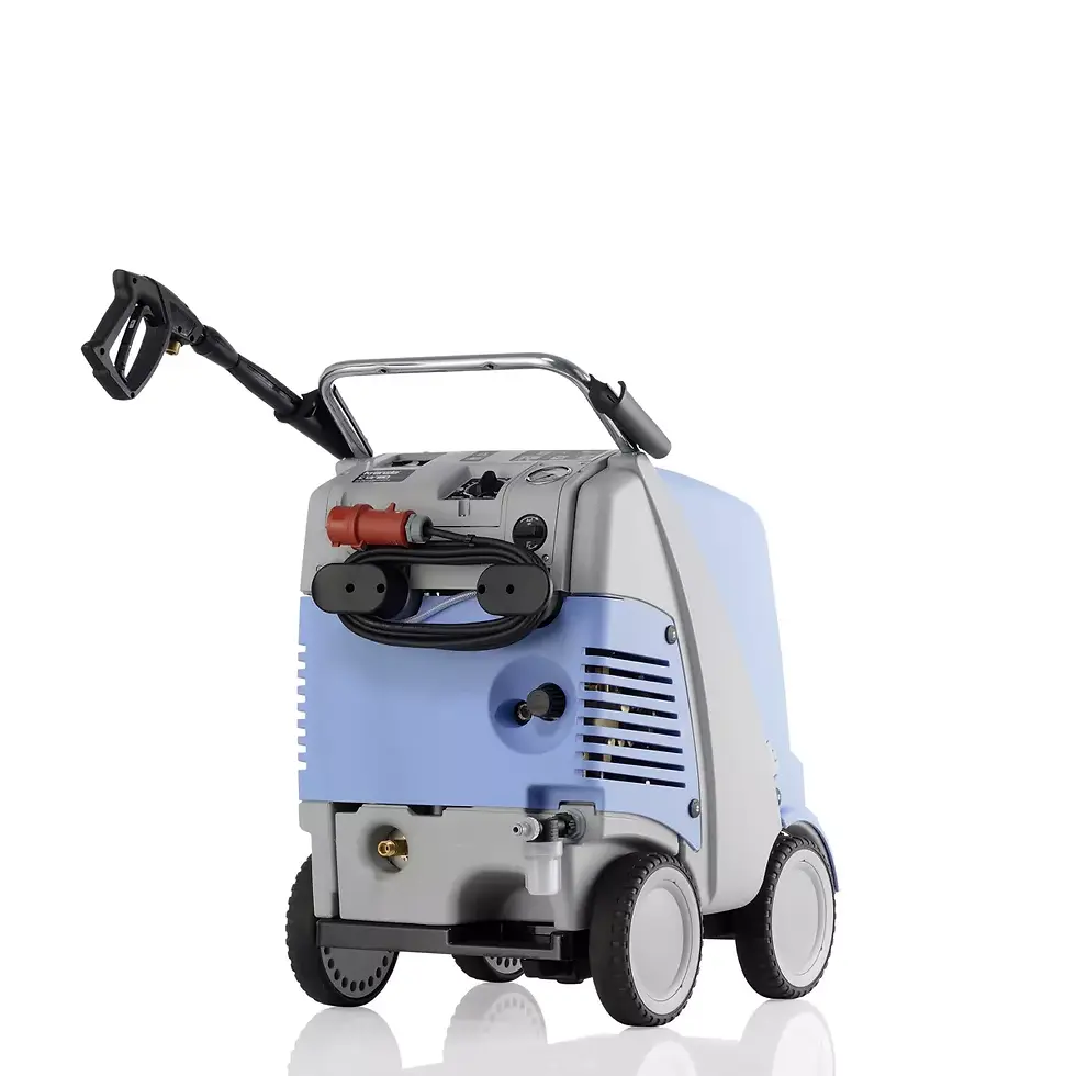 Thumbnail: Kranzle Therm C 13/180 Hogedruk hogedrukreiniger, met De Jong Techniek, klaar voor reiniging.