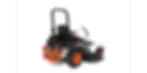 Thumbnail: Zijaanzicht Bobcat ZT3500 zero-turn stand-on maaier, wit en oranje, De Jong Techniek.