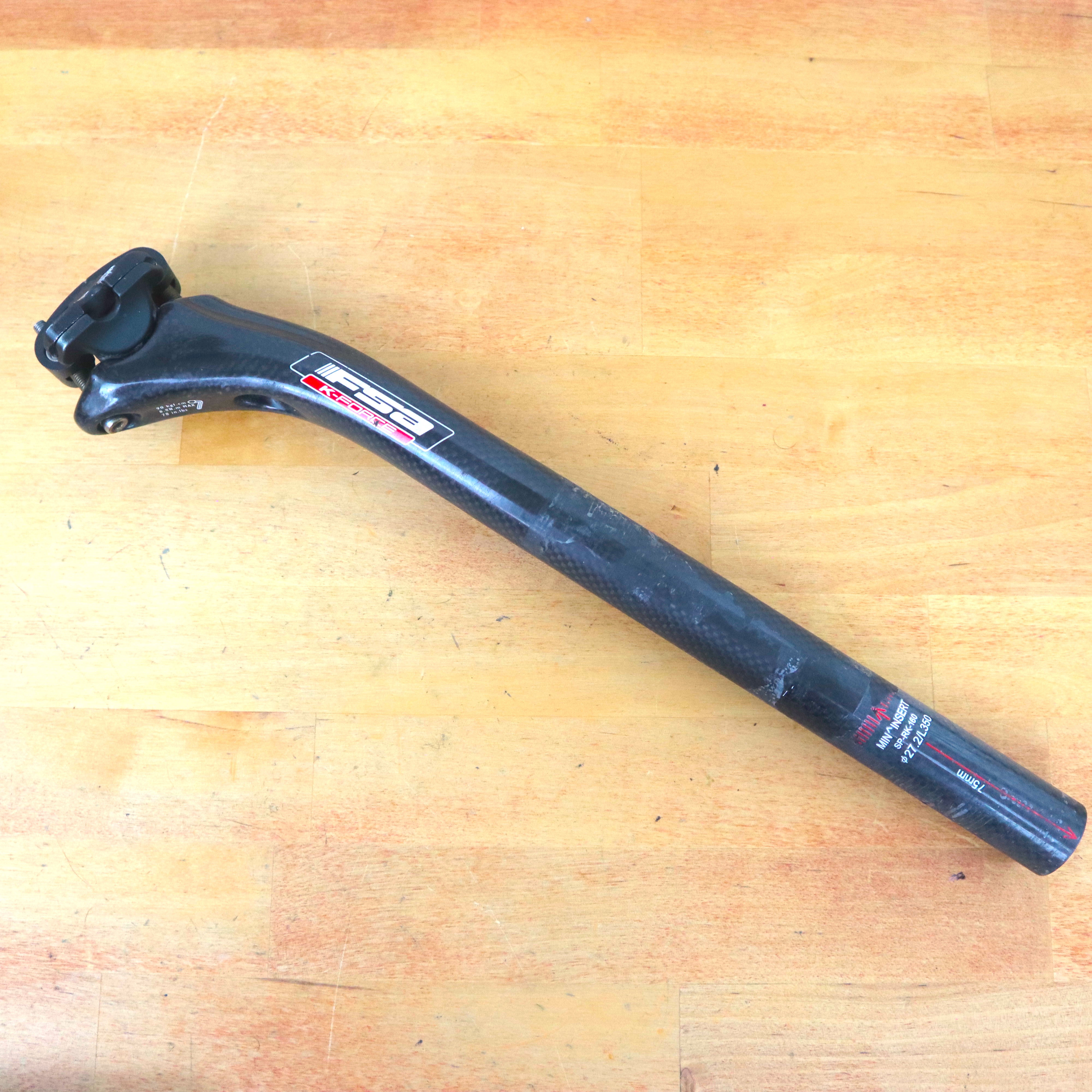 FSA K-Force Seatpost 27.2mm Carbon 350mm Length 25mm Setback Road Bike