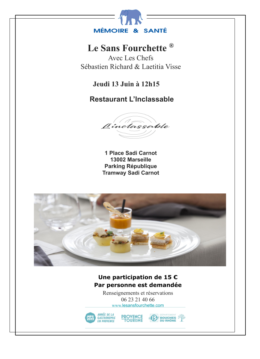 Le Sans Fourchette Restaurant L Inclassable Dejeuner 13 Juin 2019 Marseille Le Sans Fourchette