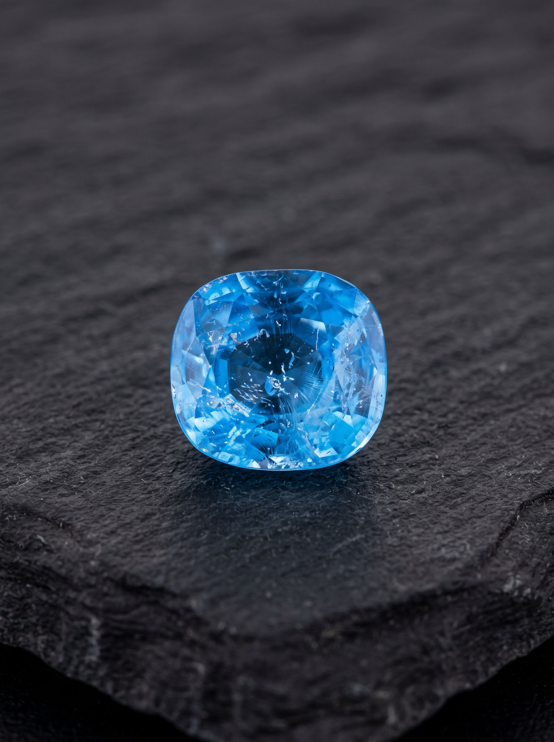 Natural 0.19 ct cobalt-blue spinel from Vietnam, displaying intense electric-blue color.