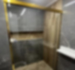 box banheiro aluminio dourado