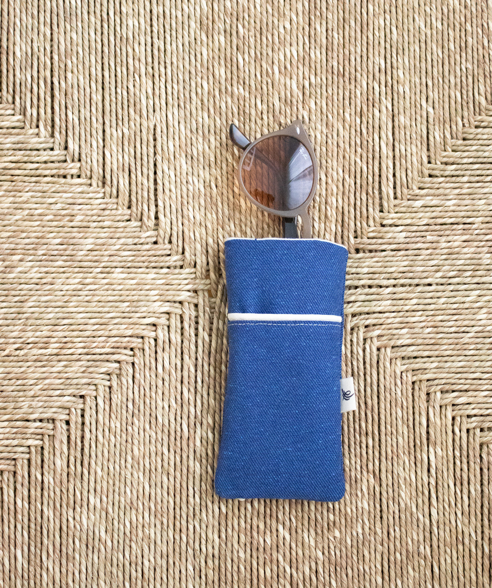 Brillentasche Denim-Bluejeans