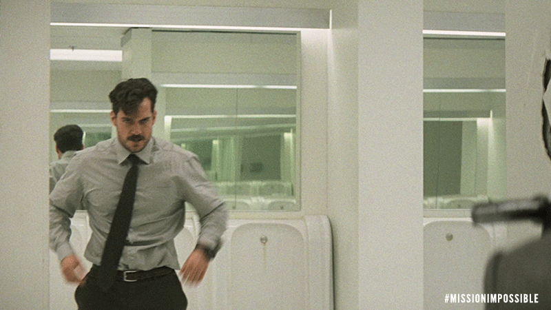 When You Rewatch Mission Impossible: Fallout And Can't Stop Watching Henry Cavill Reload His Fists (Credit: Paramount Pictures).