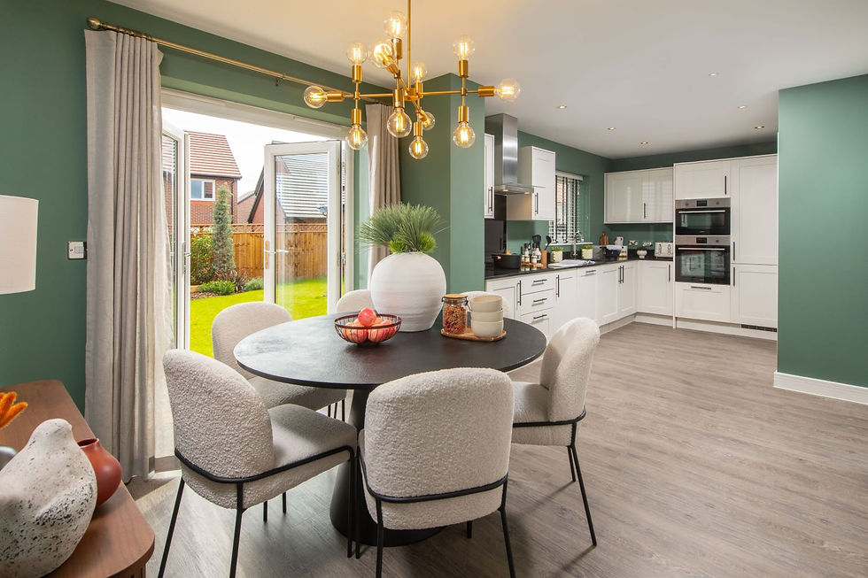A typical Bellway Kitchen-Diner (Credit: Bellway/Image was provided to The Liverpudlian to share, courtesy of the Publicist on behalf of their client. We make no claim to this content).